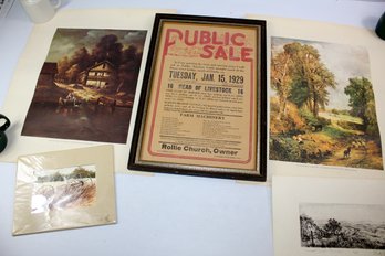 Artwork, Fun Advertising Sign, 2 Prints, #12 Of 15 Peter Johnson Print And William Harrell Original