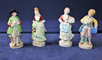 4 Ceramic Or Porcelain Vintage Figures -all Made In Japan