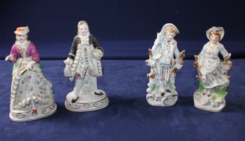 4 Ceramic Or Porcelain Vintage Figures -2 Say Made In Japan