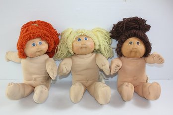 Three Cabbage Patch Dolls-no Clothes