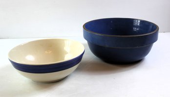 2 Vintage Bowls, One Crock