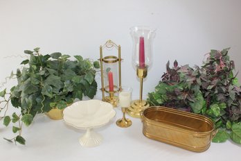 Lennox Pedestal Candy Dish, Brass Decor Items