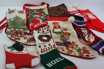 Christmas Stockings And Beef Eater Apron And Doilie