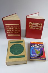 3 Webster's Dictionaries Oldest 1965 And A  Thesaurus