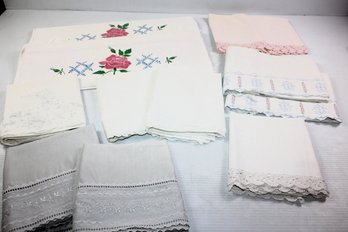 Handiwork And Pretty Pillow Cases