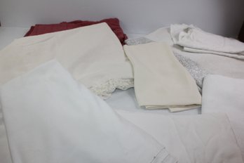 Large Variety Of Tablecloths - Different Sizes With Some Staining