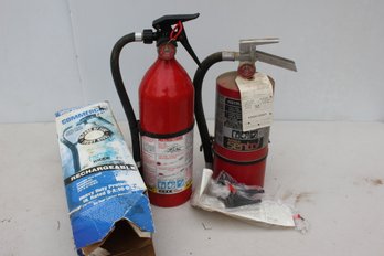 Two Fire Extinguishers Fully Charged, One Is Rechargeable