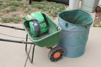 Scott Spreader With Collapsible Trash Can, Starter Fertilizer