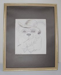 Framed Dog By Debbie 21.5 X 17.5
