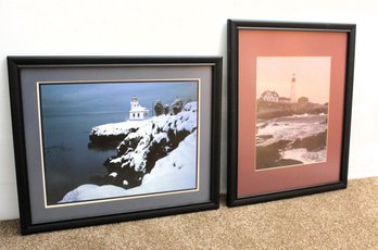 Framed Lighthouse Pictures-  22x18 Tall And 18x22 Tall