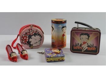 Betty Boop Lot- Salt And Pepper, Four Unique Tins