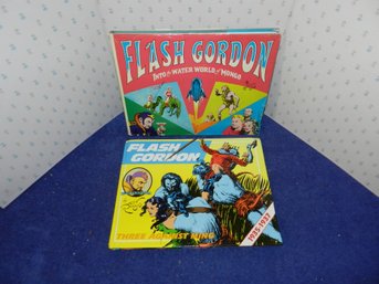 PAIR OF HARDCOVER FLASH GORDON COMPILATION BOOKS