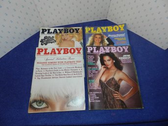 SET OF 4 1970S 1980S PLAYBOY MAGAZINES