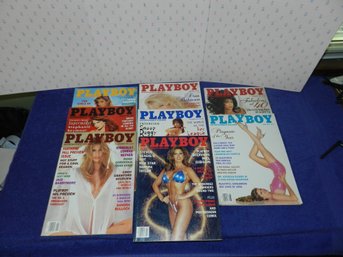 SET OF 8 VINTAGE 1990S PLAYBOY MAGAZINES