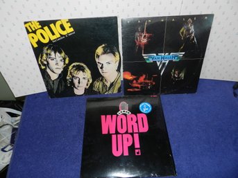 VINTAGE VINYL RECORDS POLICE VAN HALEN CAMEO WORD UP