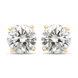 0.50 Carat Genuine Lab Grown Diamond 14K Yellow Gold Earrings