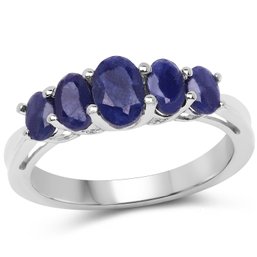 1.69 Carat Sapphire .925 Sterling Silver Ring