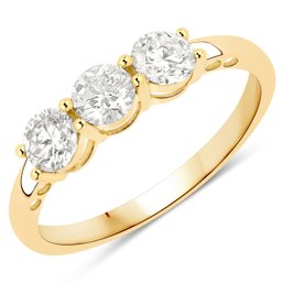 0.75 Carat Genuine Lab Grown Diamond 14K Yellow Gold Ring