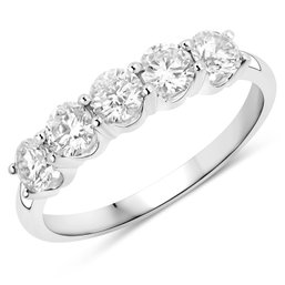 1.00 Carat Genuine Lab Grown Diamond 14K White Gold Ring