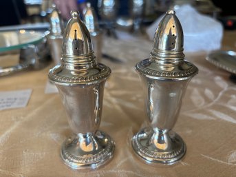 Silver Weighted Salt And Pepper Shakers (set 1 Of 2)