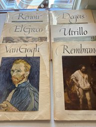 6 Abrams Art Books Renoir, El Greco, Van Gogh, Debras,Utrillo, Rembrandt