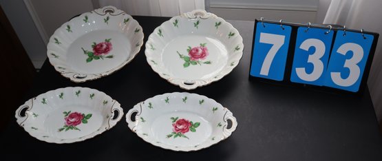 4 - Porcelain Bowls - Royal Tettau - Bevaria Germany - Royal Bayreuth