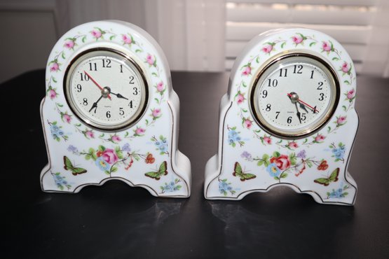 2 - Porcelain Clocks - 6' Tall