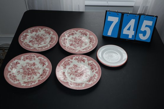 5 - Plates - Royal Doulton Hotel Porcelain - 8.5' - Royal Stafford England