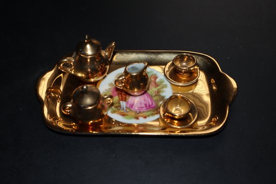 Miniature Tiny Limoges Doll House Tea Set Porcelain