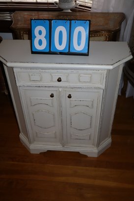 White Side Table Cabinet - 28' X 27' *Made In Italy*