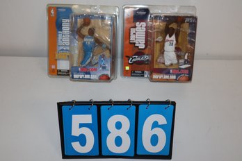 2 McFarlane Action Figures - Basketball - Lebron James & Carmelo Anthony