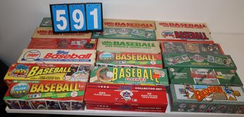 18 Boxes Of Trading Card Sets - 80's & 90's Baseball MLB