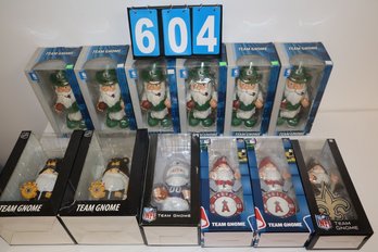 12 - Team Gnome - Figures - Boston Celtics, Bruins, Dallas Cowboys, LA Angels, & New Orleans Saints