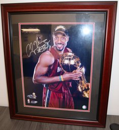Alonzo Mourning - Signed Framed Miami Heat Autograph - 24'X 28'