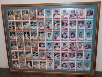 Uncut Sheet - 30' X 24' - Nestle Trading Card Framed Poster Vintage Baseball - Babe Ruth, Ted Williams