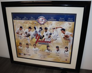 New York Yankees NO-HITTERS - Framed Autographed!! Cone, Wells, Gooden, Larsen, Abbott, Righetti