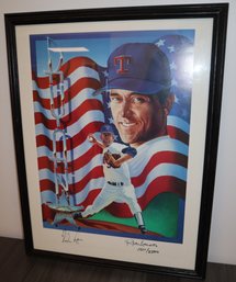 Nolan Ryan Autographed Signed Framed Picture - 20' X 26' - Ron Lewis