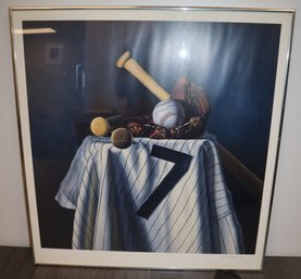Mickey Mantle Framed Picture Numbered #101 / 600 - 1995 Bill Williams Seven Up Still  25' X 26'