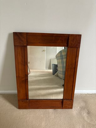 Vintage Wooden Rectangular Mirror