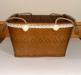 Picnic Basket With Lace Trim