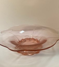 Large Pink Depression Glass Bowl