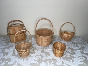 Assorted Light Colored Baskets