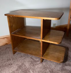 Three Tiered Solid Wood Side Table