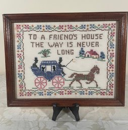 Wood Framed Cross-stitch