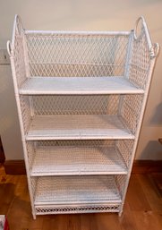 White Wicker Shelf