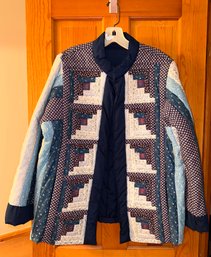 Blue Quilted Jacket