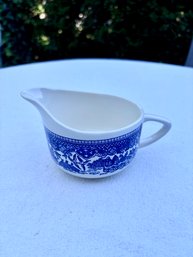 Vintage Blue & White Willow Unmarked Creamer