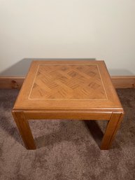 Parquet Wood End Table