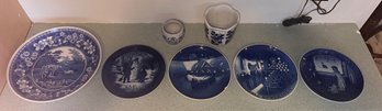 Assorted Blue And White Ceramic
