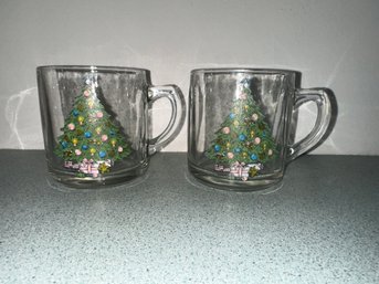 Pair Of Christmas Tree Mug Set